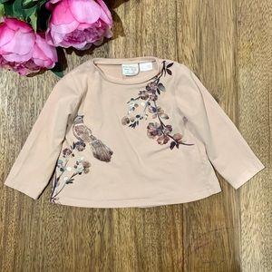 Baby Zara Flower Bird Shirt
